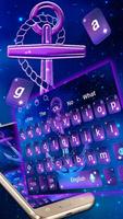 Sapphire Anchor Galaxy Keyboard Theme Affiche