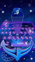 Sapphire Anchor Galaxy Keyboard Theme capture d'écran 1