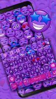 Purple Emoji Kayboard Theme poster