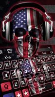 America DJ Skull Keyboard Theme poster
