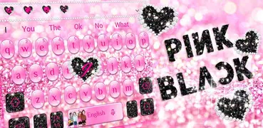 Черный розовый КлавиатурыТема black pink