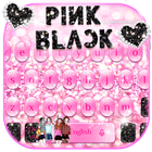 Rose noir Clavier Thème black pink icône