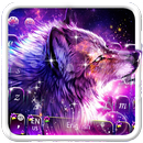 Le thème de clavier de loup de galaxie APK