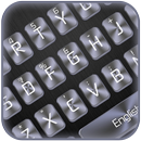 Silver Black Metal Keyboard Theme APK