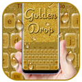 Beautiful Golden Drop Keyboard Theme