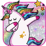 Glitter Unicorn dabbing movement keyboard icon