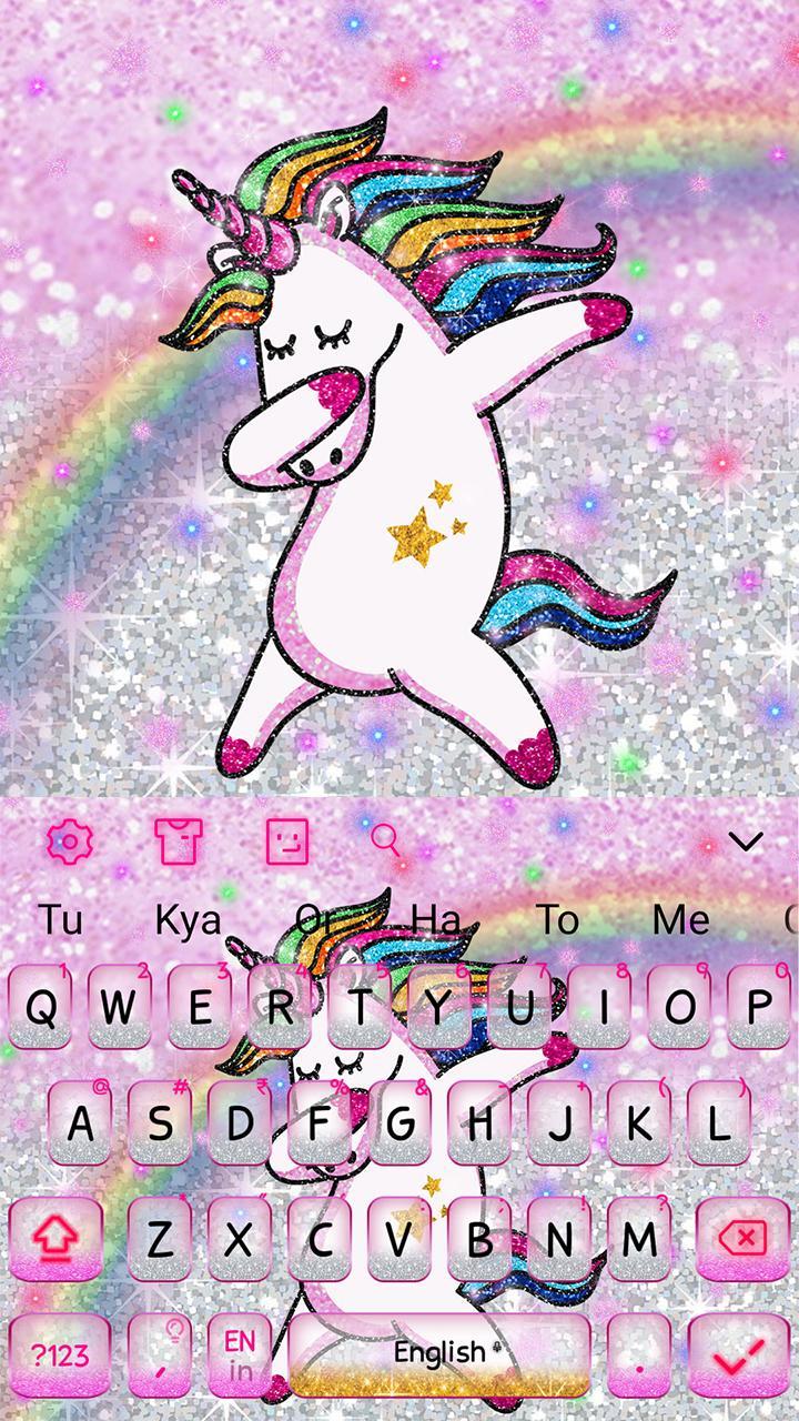 Descarga de APK de Glitter Unicorn teclado de movimiento dabbing para  Android