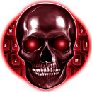3D Red Metallic Horror Skull Keyboard Theme APK