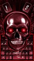 3D Red Metallic Horror Skull Keyboard Theme capture d'écran 3