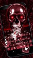 3D Red Metallic Horror Skull Keyboard Theme capture d'écran 1