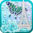 Blue love in Paris tower keyboard APK