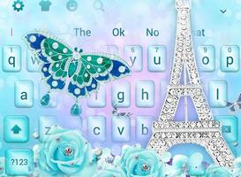 Blue love in Paris tower keyboard capture d'écran 1