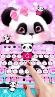 Pink Cute Panda Keyboard capture d'écran 2