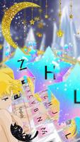 Shiny Diamond Blonde Sailor Moon Keyboard الملصق