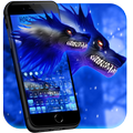 Ice Wolf 3D Keyboard Theme