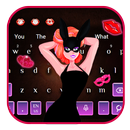 Sexy Lovely Bunny Girl Keyboard Theme APK