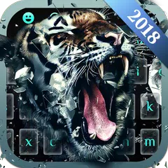 Gebrochene Glas Ratsche Tiger Tastatur APK Herunterladen