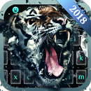 Broken glass tooth tiger keyboard APK