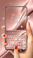 Pink Gold Keyboard ポスター