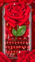 Luxe Rouge Rose Clavier Affiche