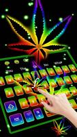 Neon Rasta weed Klawiatura Motyw screenshot 3