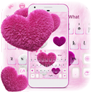 Pink heart Fluffy Keyboard APK