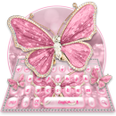APK Luxurious Pink Diamond Butterfly Keyboard