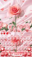 beautiful pink rose keyboard theme capture d'écran 3