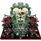 Black Rose Skull Keyboard icône
