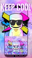 Electronic music DJ emoji keyboard Affiche