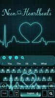 Neon Heartbeat LIVE Keyboard Theme Ekran Görüntüsü 3