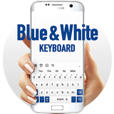 Blue White Keyboard ikona