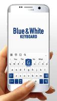 Clavier Blanc Bleu Affiche