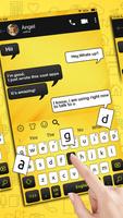SMS Yellow White Keyboard Theme screenshot 1
