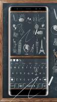 Exquisite blackboard school keyboard theme Affiche