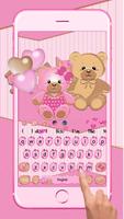 Lovely Bear Couple Keyboard Theme Affiche