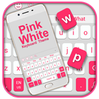 Pink White Keyboard Theme simgesi