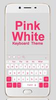 Pink White Keyboard Theme poster