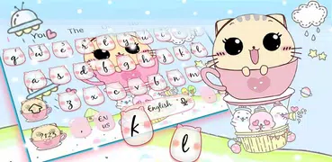 Love Kitty Cup Cat Keyboard Theme