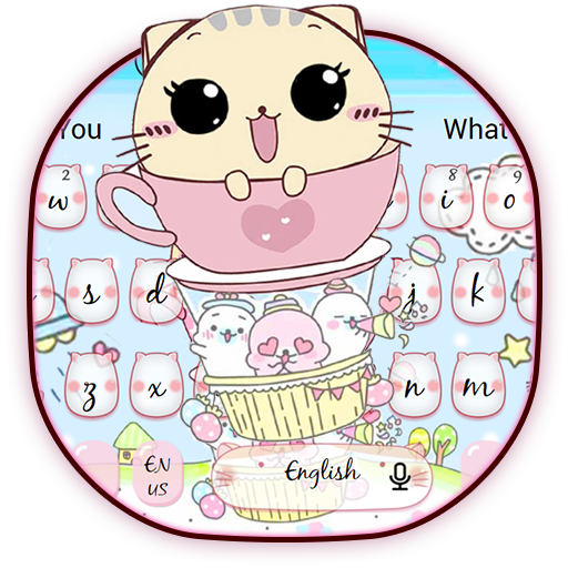 Love Kitty Cup Cat Keyboard Theme