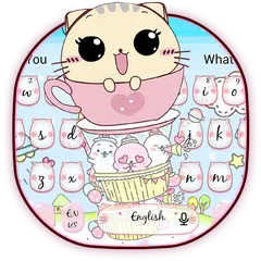 Love Kitty Cup Cat Keyboard Theme APK 下載