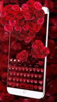 Red Love Rose teclado Poster