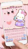 Lovely Rabbit Keyboard โปสเตอร์