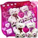 Schöne rosa Teddybär-Tastatur APK