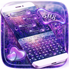 SMS Shimmer lavande clavier icône