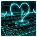Motyw klawiatury Neon Heart aplikacja
