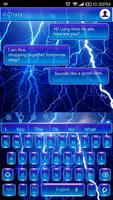Lightning Blue Keyboard Theme Affiche