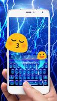 Lightning Blue Keyboard Theme capture d'écran 1