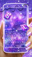 Liquid Galaxy Droplets  Keyboard Theme Affiche