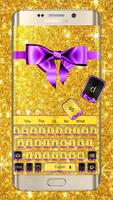 Glitter Gold Bow Keyboard 스크린샷 1